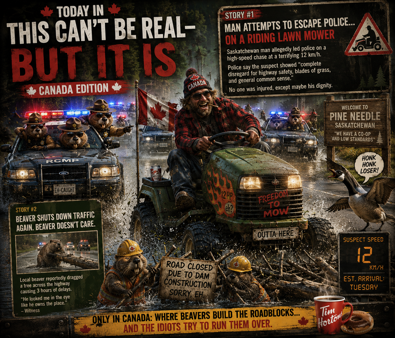 🧨 Today in “This Can’t Be Real — But It Is” — Canada Edition