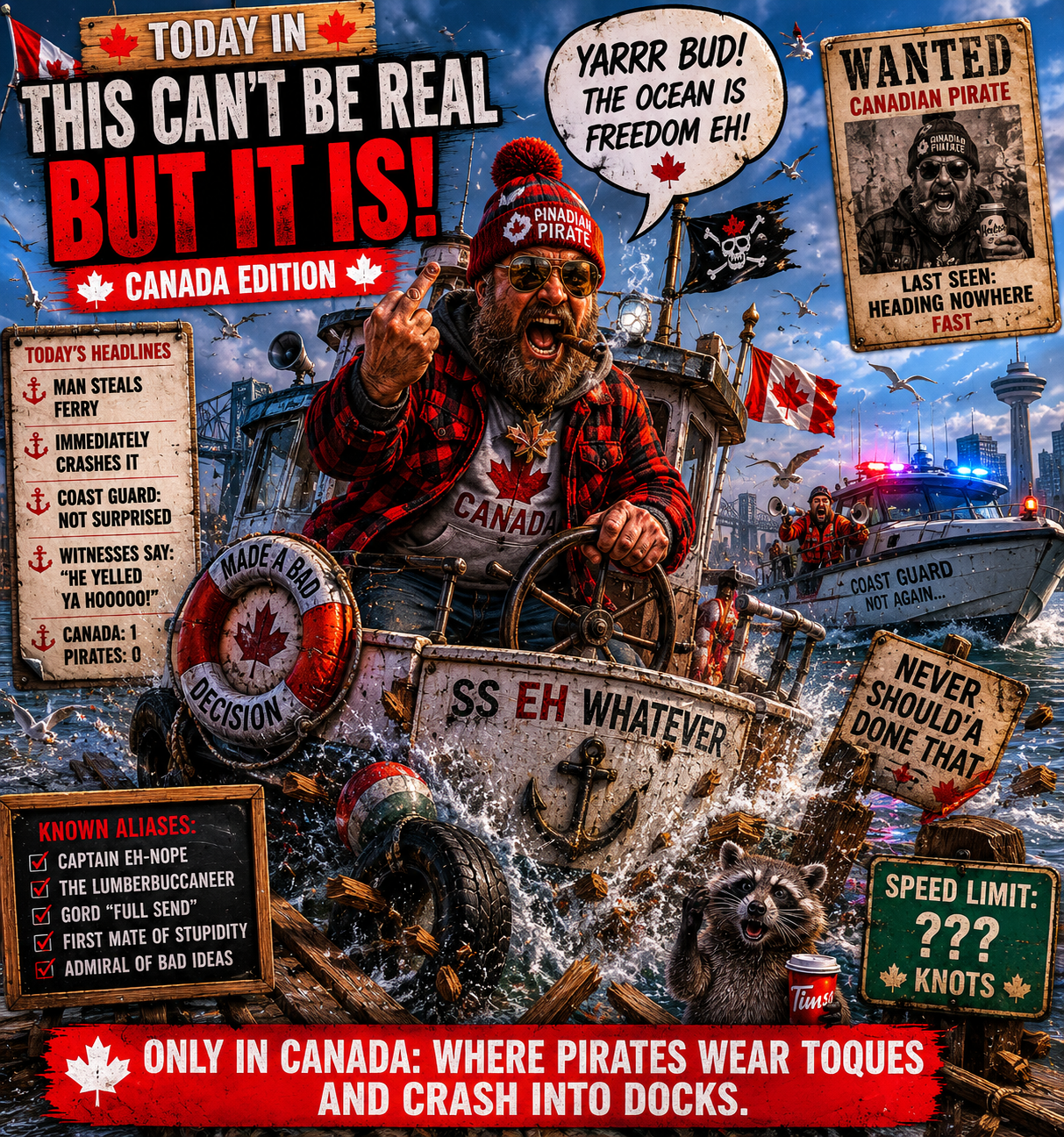 🧨 Today in “This Can’t Be Real — But It Is” — Canada Edition