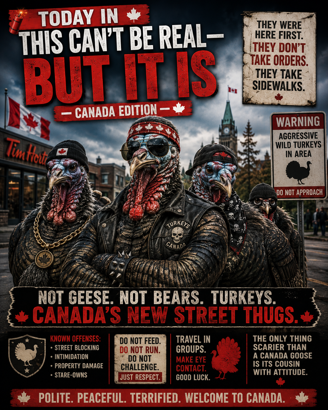 🧨 Today in “This Can’t Be Real — But It Is” — Canada Edition