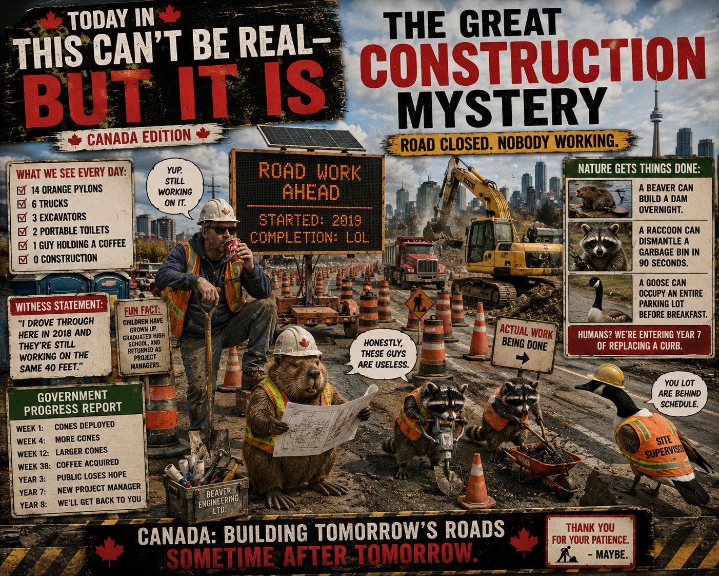 🧨 Today in “This Can’t Be Real — But It Is” — Canada Edition
